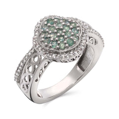 Anel em Prata 925 com Alexandrite e Topázio Branco