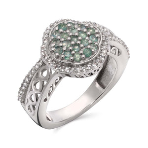 Anel em Prata 925 com Alexandrite e Topázio Branco