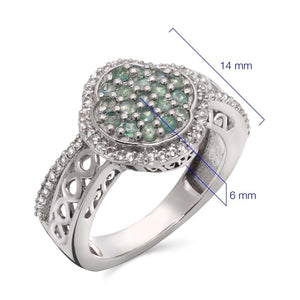 Anel em Prata 925 com Alexandrite e Topázio Branco
