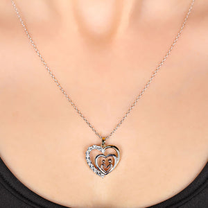Pingente Coração Prata 925 com Diamantes