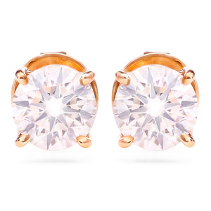 Par de Brincos Solitário em Ouro Branco 18K com Diamantes SI3 de Aproximadamente 2 ct