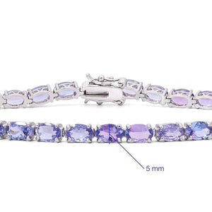Pulseira em Prata 925 com Tanzanitas