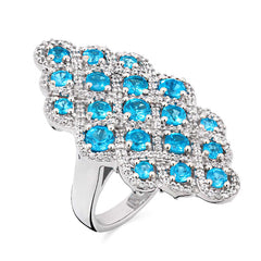 Anel em Prata 925 com Apatitas Neon
