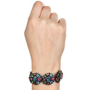Pulseira Linha Premium em Prata 925 com Safiras, Citrinos, Granadas eTopázios London Blue