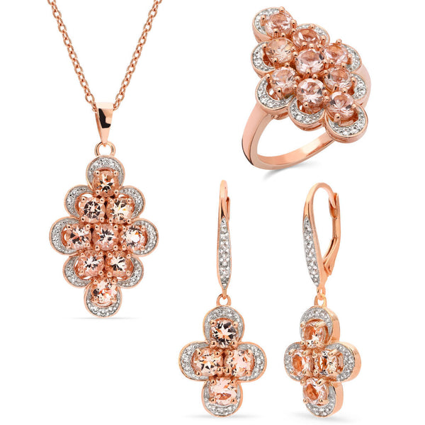Conjunto Morganita Prata