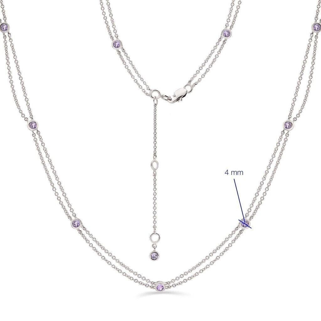 Colar em Prata 925 com Tanzanitas