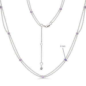 Colar em Prata 925 com Tanzanitas