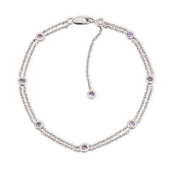 Pulseira em Prata 925 com 8 Tanzanitas