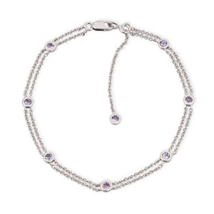 Pulseira em Prata 925 com 8 Tanzanitas