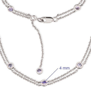 Pulseira em Prata 925 com 8 Tanzanitas