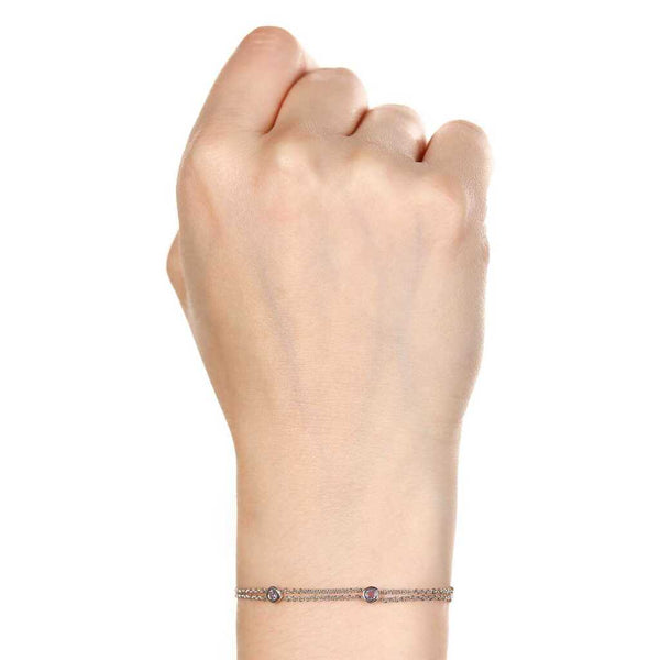 Pulseira em Prata 925 com 8 Tanzanitas