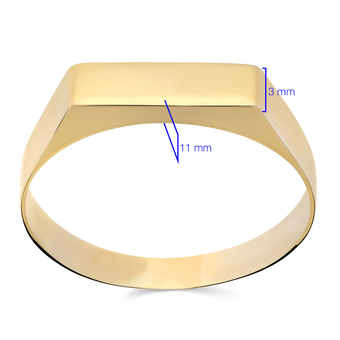 Anel Liso Ouro Amarelo 18 k