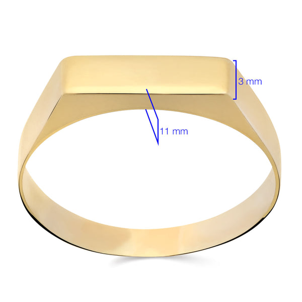 Anel Liso Ouro Amarelo 18 k