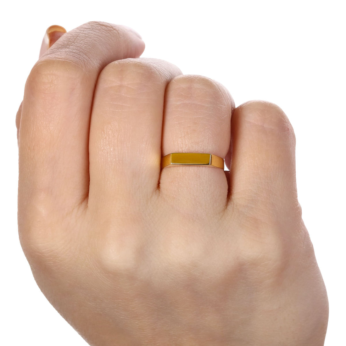 Anel Liso Ouro Amarelo 18 k