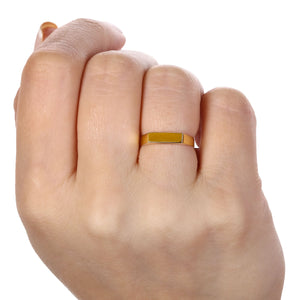 Anel Liso Ouro Amarelo 18 k