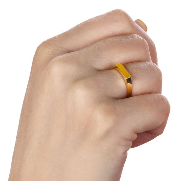 Anel Liso Ouro Amarelo 18 k