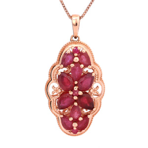 Pingente em Prata 925 com Rubis