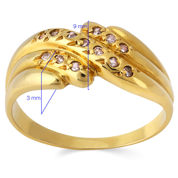 178061-Anel em Ouro Amarelo com Diamantes