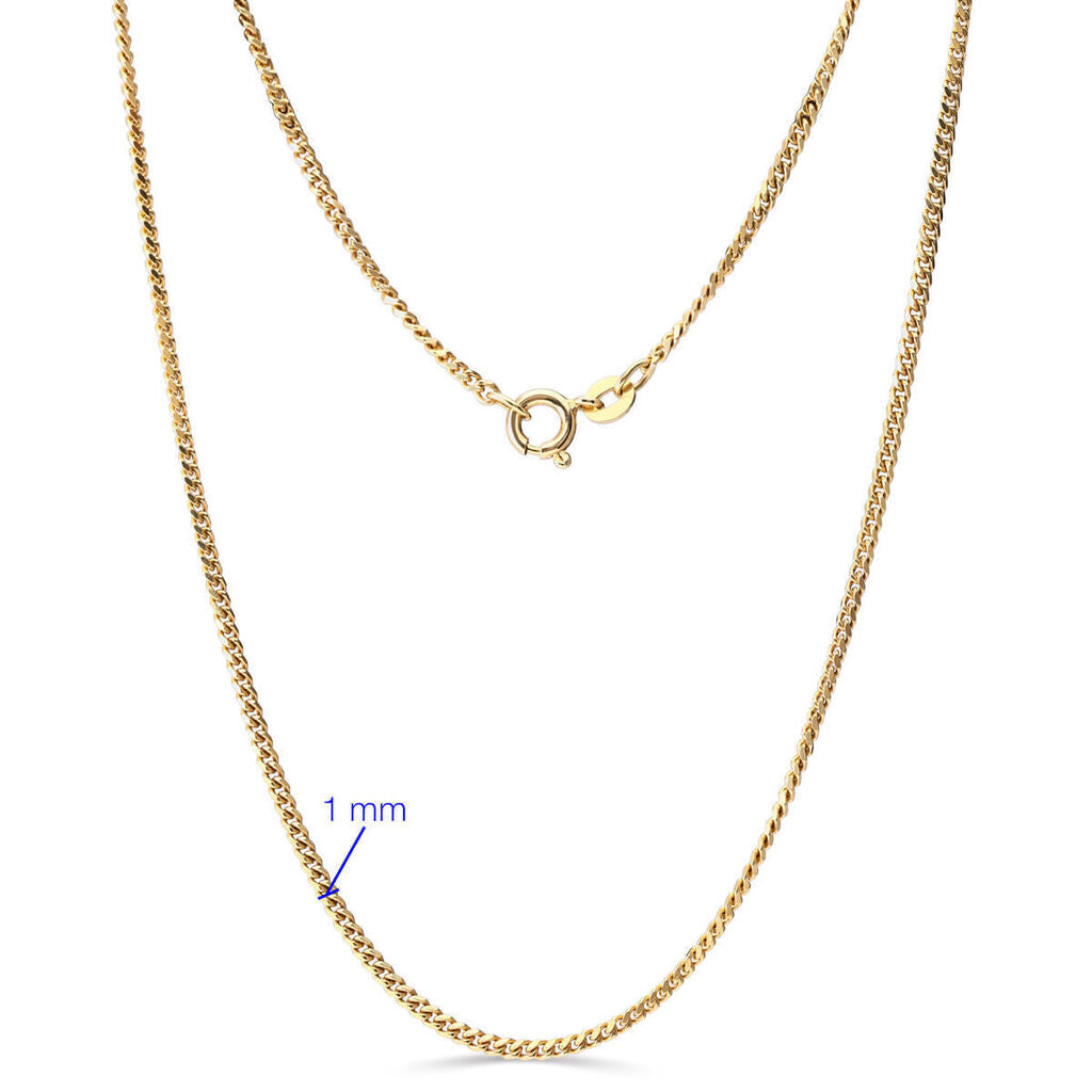 Corrente em Ouro Amarelo 18k Malha Groumet - 40 cm