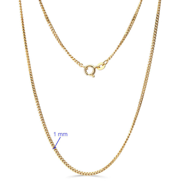 Corrente em Ouro Amarelo 18k Malha Groumet - 40 cm