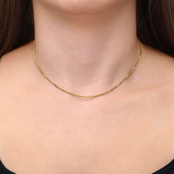 Corrente em Ouro Amarelo 18k Malha Groumet - 40 cm