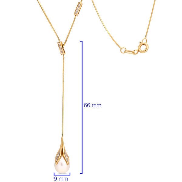 Pingente e Par de Brincos em Ouro Amarelo 18k com Perolas e Diamantes
