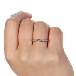 Anel em Ouro Amarelo 18 k com 11 Zircônias