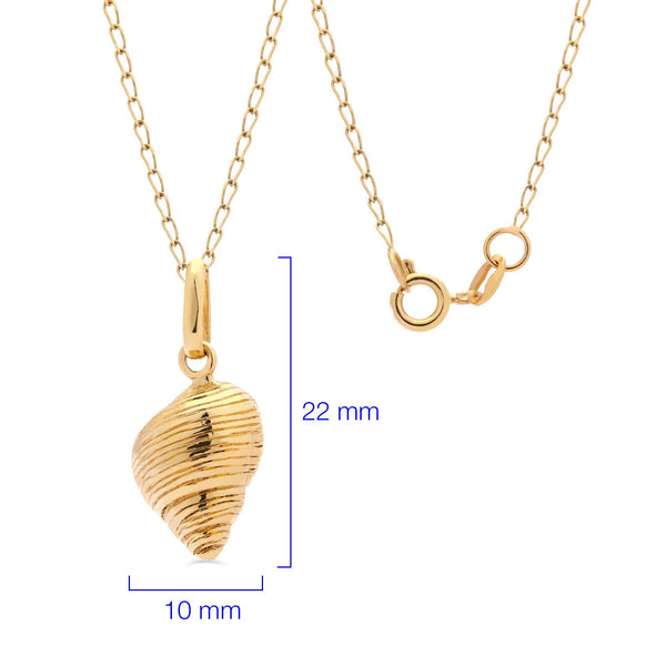 Pingente em Ouro Amarelo 18 k Concha do Mar