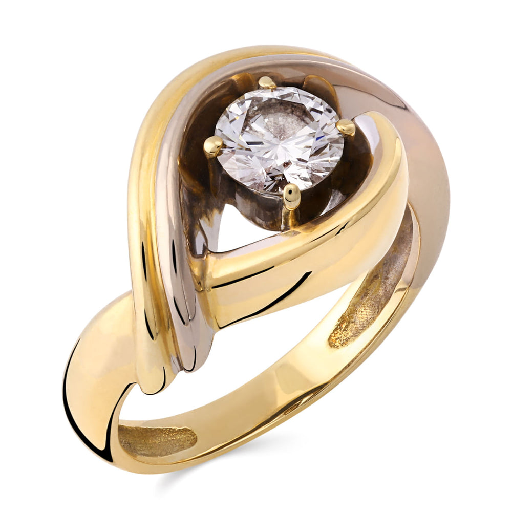 180463 - Anel em Ouro Amarelo 18k Solitário com Diamante 40 pts