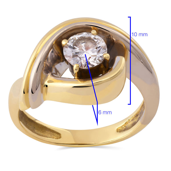180463 - Anel em Ouro Amarelo 18k Solitário com Diamante 40 pts