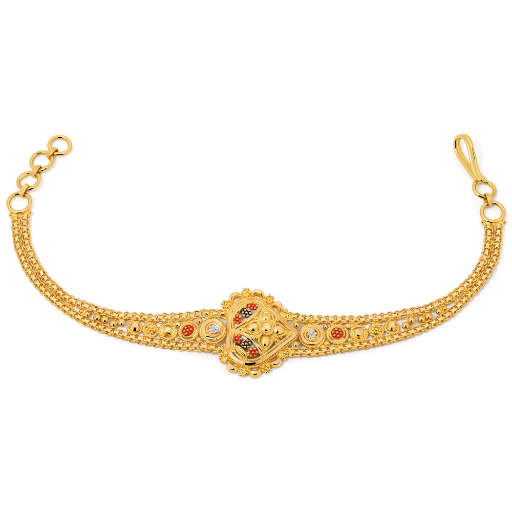 182094-Pulseira Linha Alshahba em Ouro Amarelo 21 k