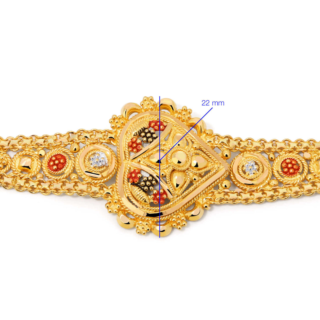 Pulseira Linha Alshahba em Ouro Amarelo 21 k