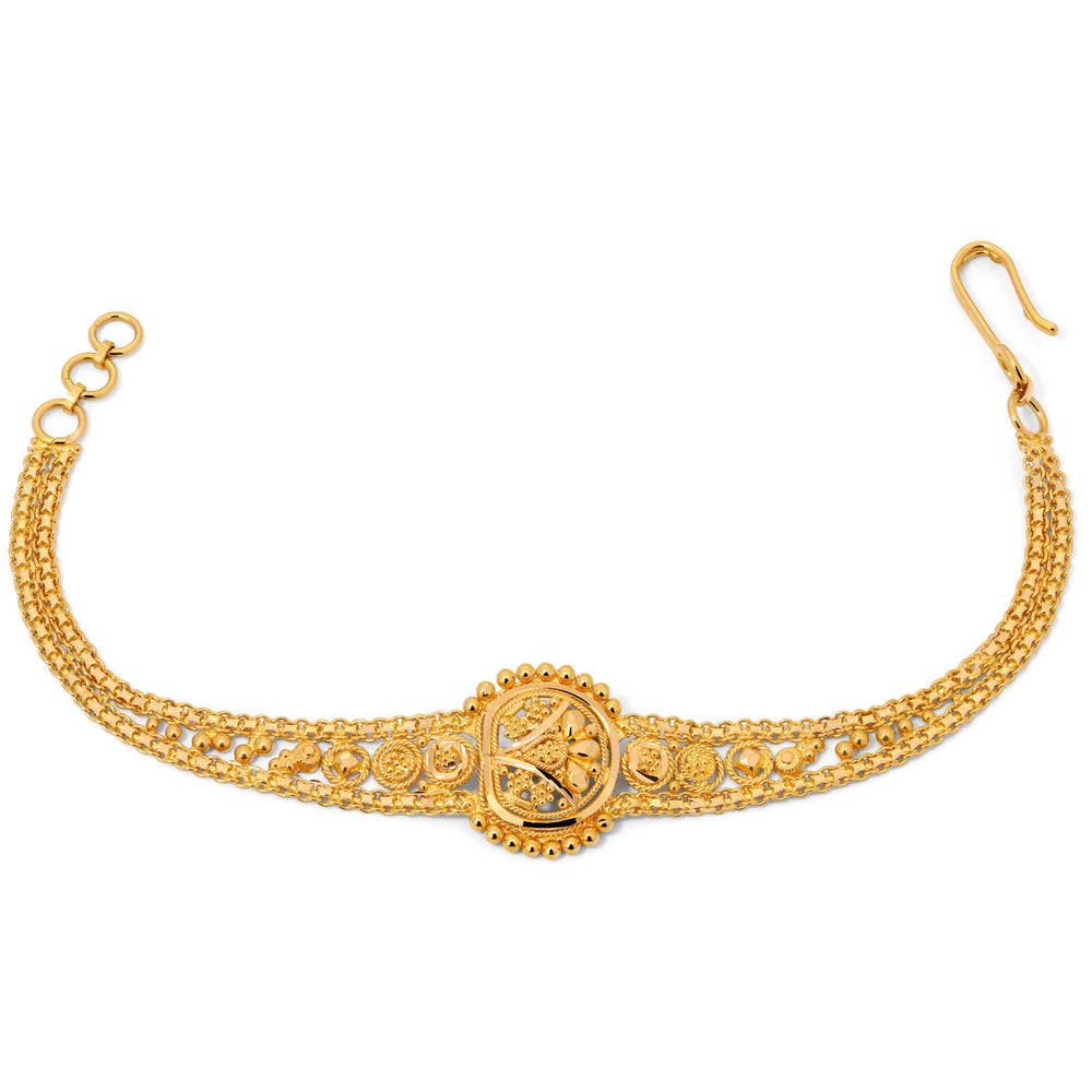 182242-Pulseira Linha Alshahba em Ouro Amarelo 21k