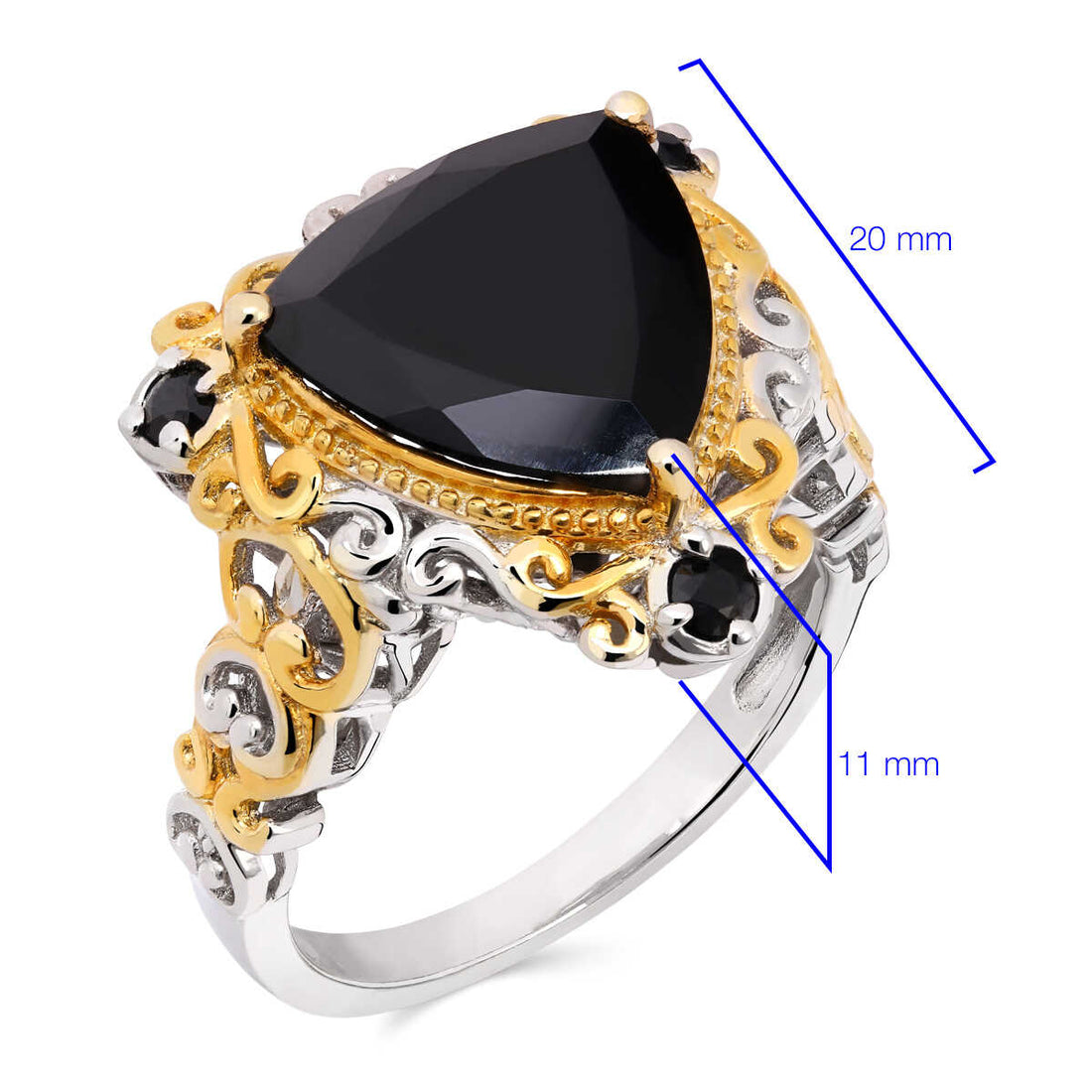 Anel em Prata 925 com Black Spinel