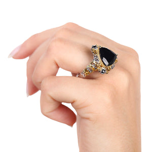 Anel em Prata 925 com Black Spinel