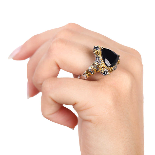 Anel em Prata 925 com Black Spinel