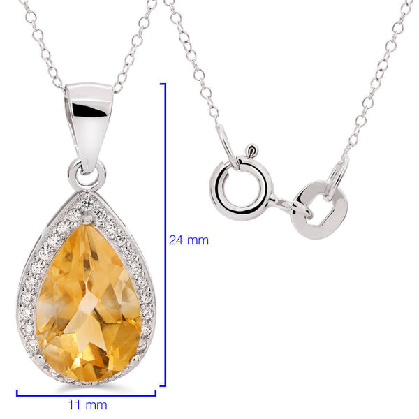 Conjunto em Prata 925 com Citrinos e Topázios Brancos