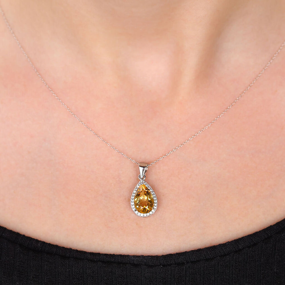 Conjunto em Prata 925 com Citrinos e Topázios Brancos