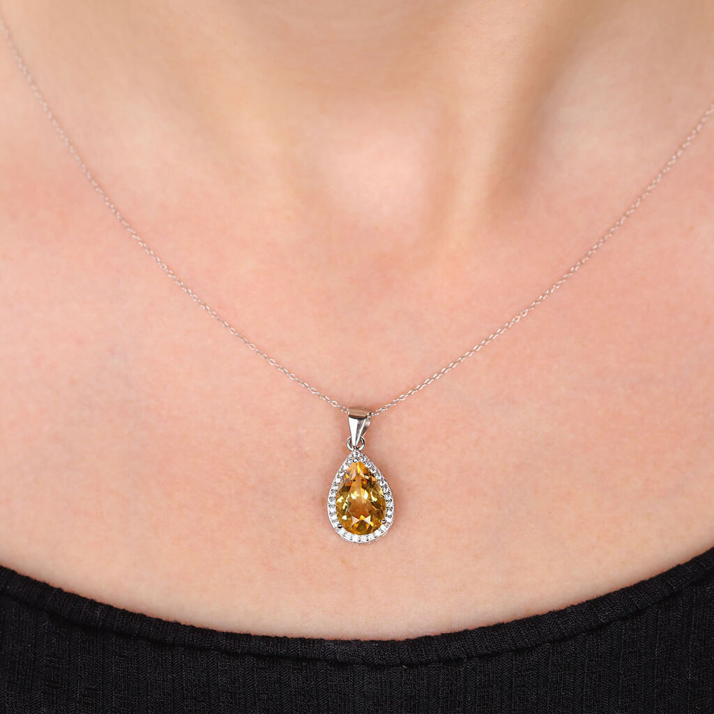 Conjunto em Prata 925 com Citrinos e Topázios Brancos