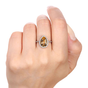 Conjunto em Prata 925 com Citrinos e Topázios Brancos