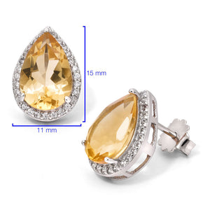 Conjunto em Prata 925 com Citrinos e Topázios Brancos
