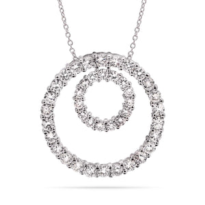 Pingente em Prata 925 Circulos com Zirconias