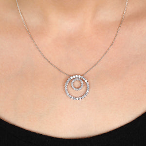 Pingente em Prata 925 Circulos com Zirconias
