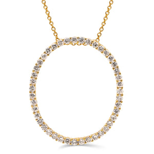 Pingente em Prata 925 Oval com Zirconias