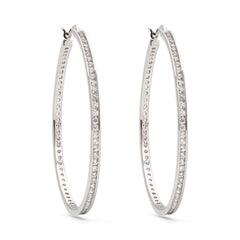 Argola em Prata 925 com Zirconias