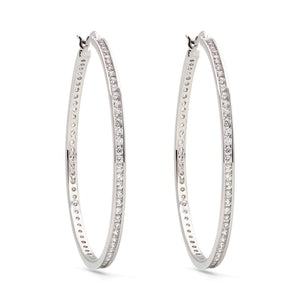 Argola em Prata 925 com Zirconias