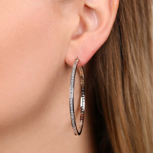 Argola em Prata 925 com Zirconias