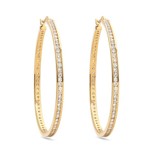 Argola em Prata 925 com Zirconias