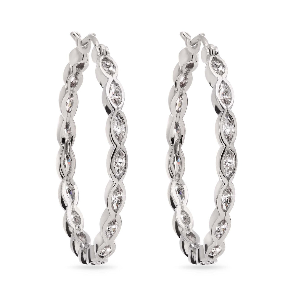 Argola em Prata 925 com Zirconias