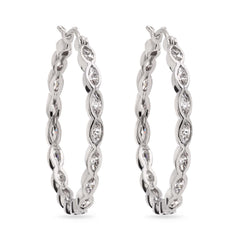 Argola em Prata 925 com Zirconias